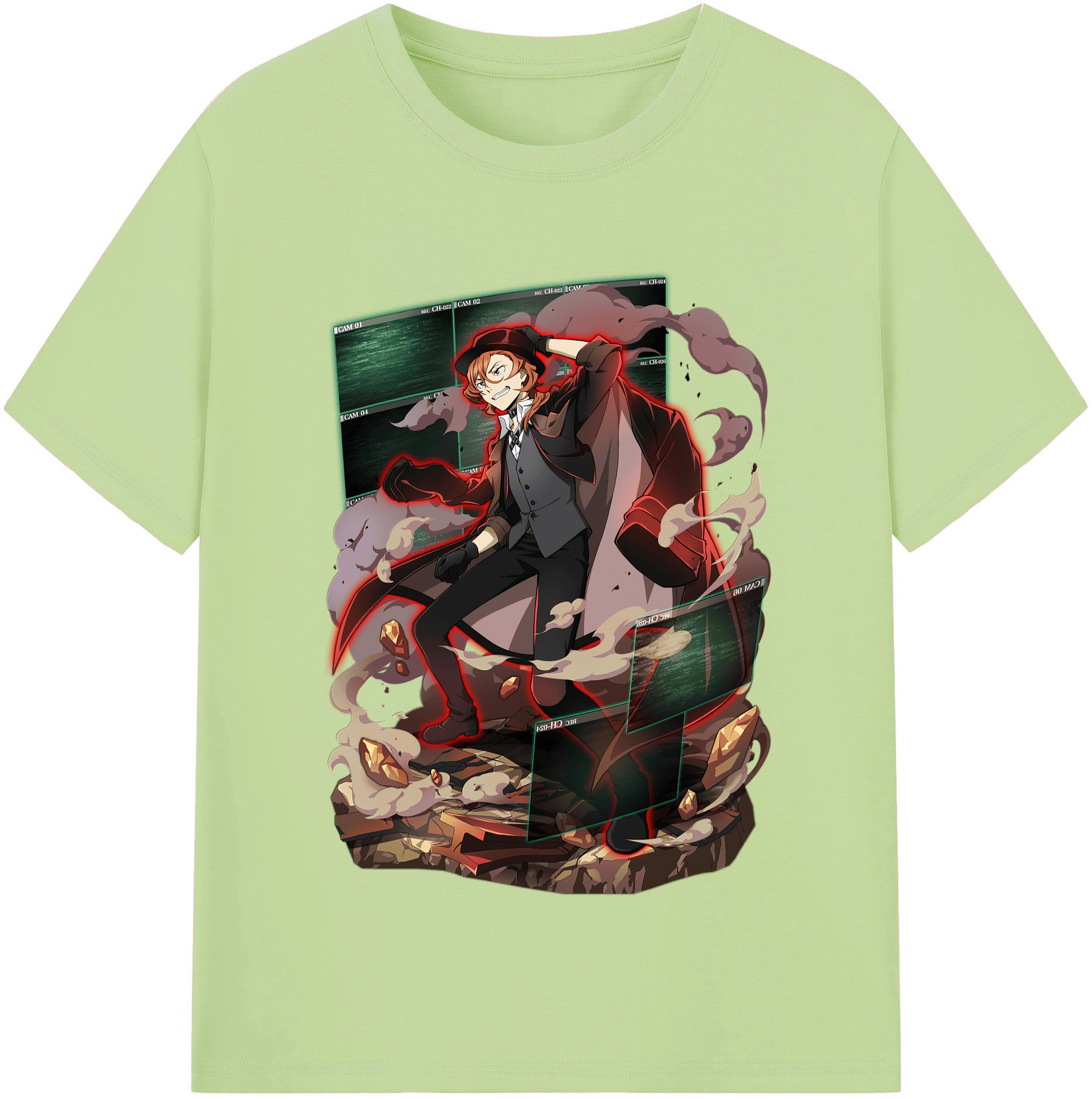 （画像用） 文豪ストレイドッグス Bungo Stray Dogs 綿100％半袖Tシャツ（フロントプリント）